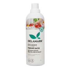 Засіб з антибактеріальною дією для миття овочів фруктів ягід листя салату та зелені DeLaMark 1 л