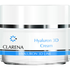 Ультразволожувальний крем Clarena Hyaluron 3D Line Hyaluron 3D Cream для сухої та зрілої шкіри обличчя з гіалуроновою кислотою 50 мл