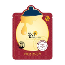 Тонізуюча тканинна маска з екстрактами червоного женьшеню та меду Papa Recipe Bombee Ginseng Red Honey Oil Mask 20 g