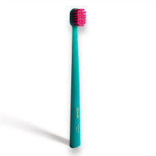 Зубна щітка середньої жорсткості Janeke Medium Toothbrush бірюзовий рожевий
