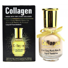 Рідка основа під макіяж Wokali Collagen Easy Match Makeup Liquid Foundation 3 в 1 HF2006 65 мл